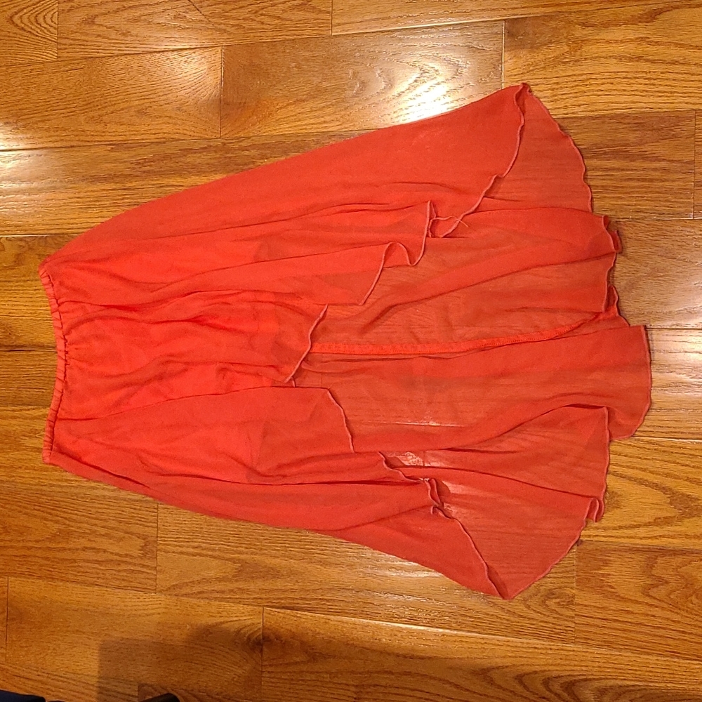 Coral sheer skirt